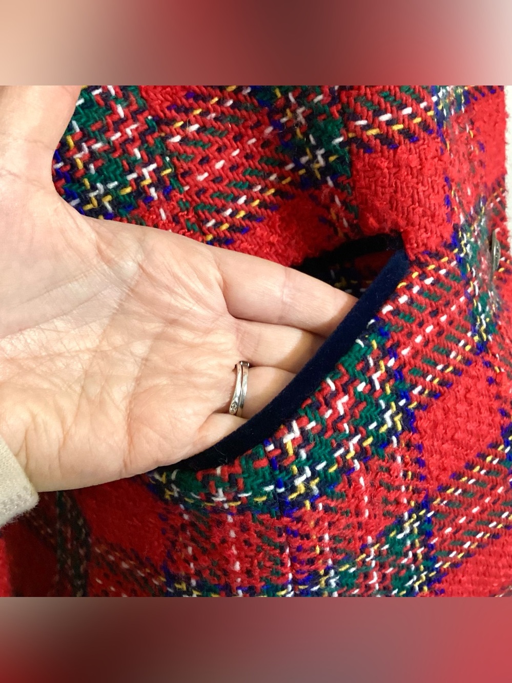 Talbots Plaid Tartan Wool Blend Blazer Jacket 10P - Picture 9 of 16